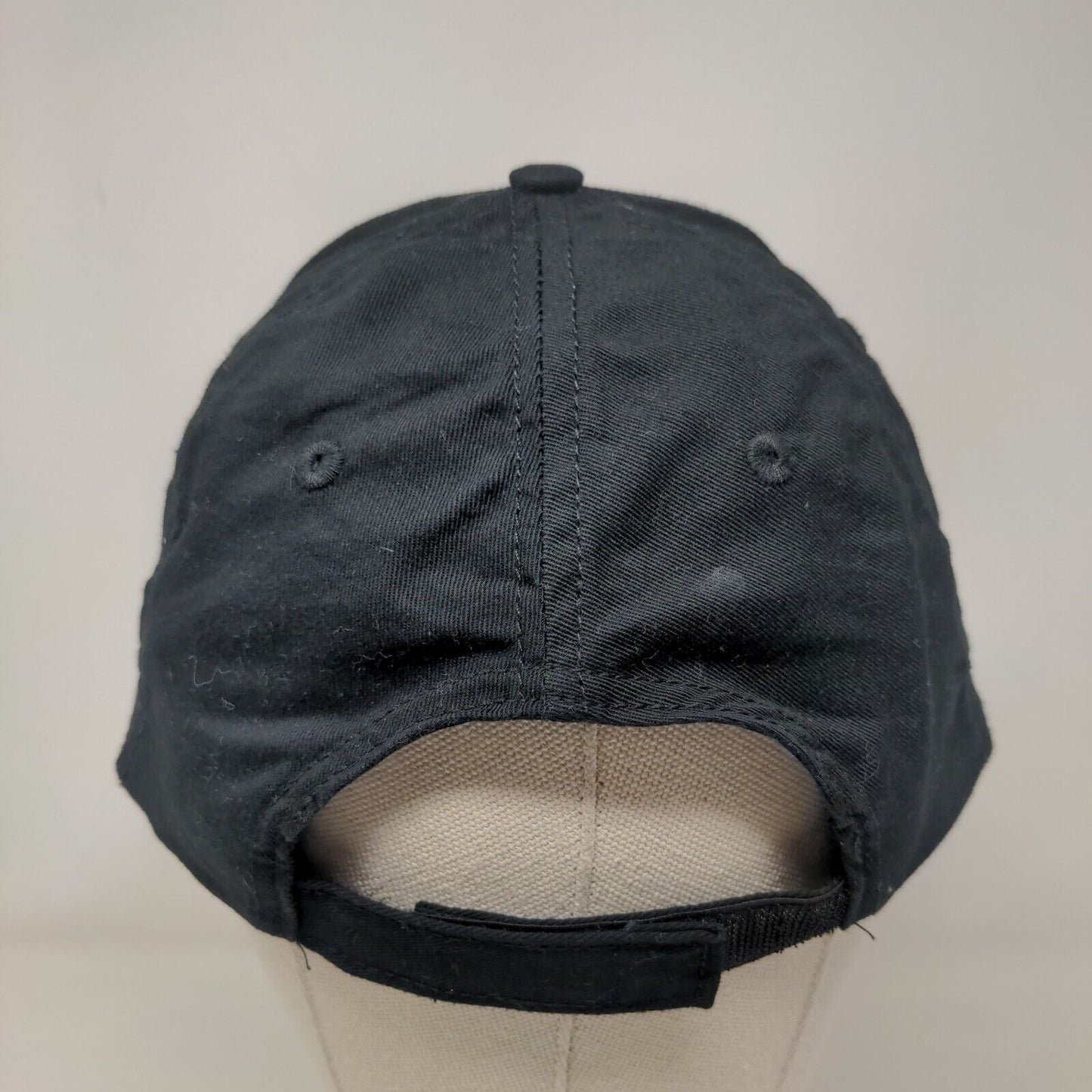 Chipotle Strapback Hat Black OSFM Adjustable Embroidered 6 Panel Loomstate
