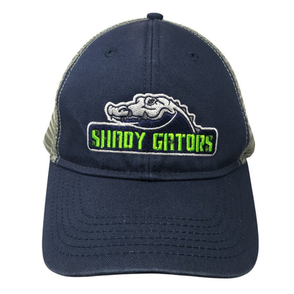 Shady Gators Strapback Trucker Hat Blue One Size Adjustable Mesh Back Sportsman