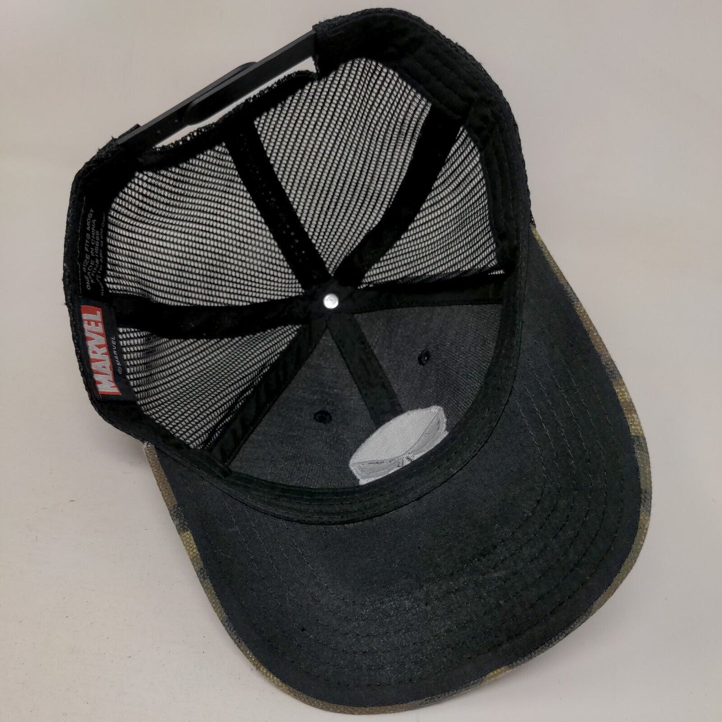 The Punisher Snapback Mesh Back Trucker Hat Camo OSFM Embroidered Marvel