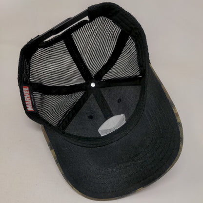 The Punisher Snapback Mesh Back Trucker Hat Camo OSFM Embroidered Marvel