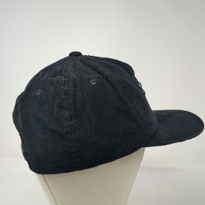 Yupoong Baseball Cap Black One Size Corduroy Snapback Gray W Logo Music Band Hat