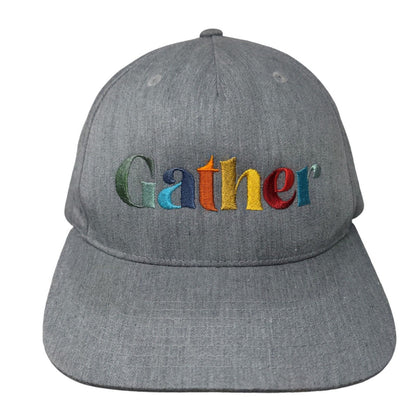 Gather Snapback Hat Gray One Size Adjustable Embroidered Richardson