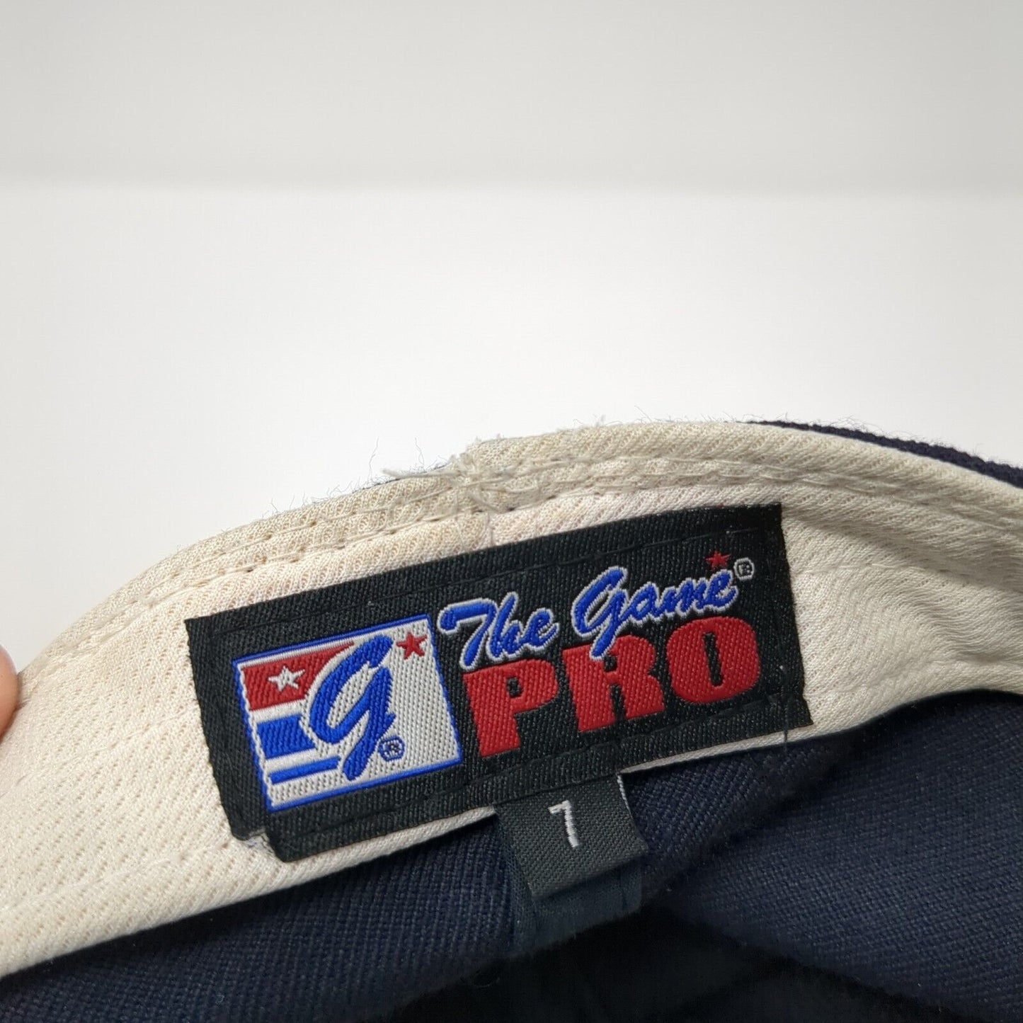 The Game Pro Fitted Hat Blue 7 Embroidered Logo PTX Outdoor 6 Panel