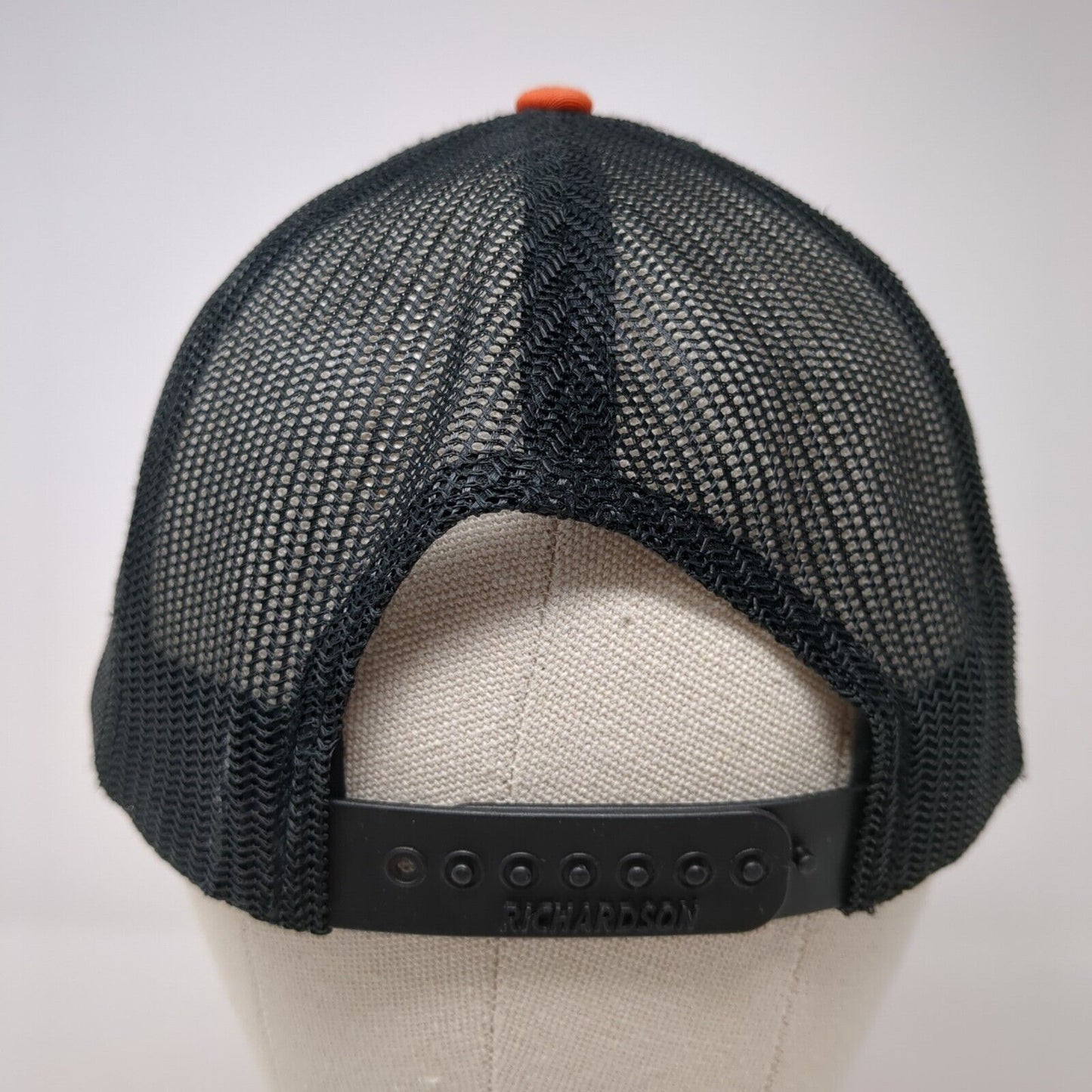 Letter C Snapback Mesh Back Trucker Hat Orange One Size Embroidered