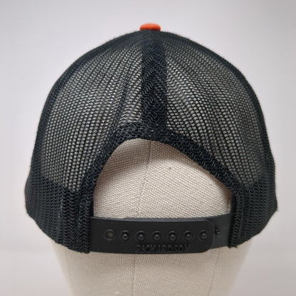 Letter C Snapback Mesh Back Trucker Hat Orange One Size Embroidered