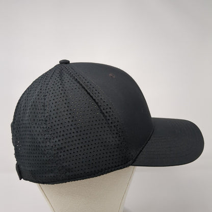 Quiksilver Strapback Hat Black OS Adjustable Lightweight Breathable 6 Panel