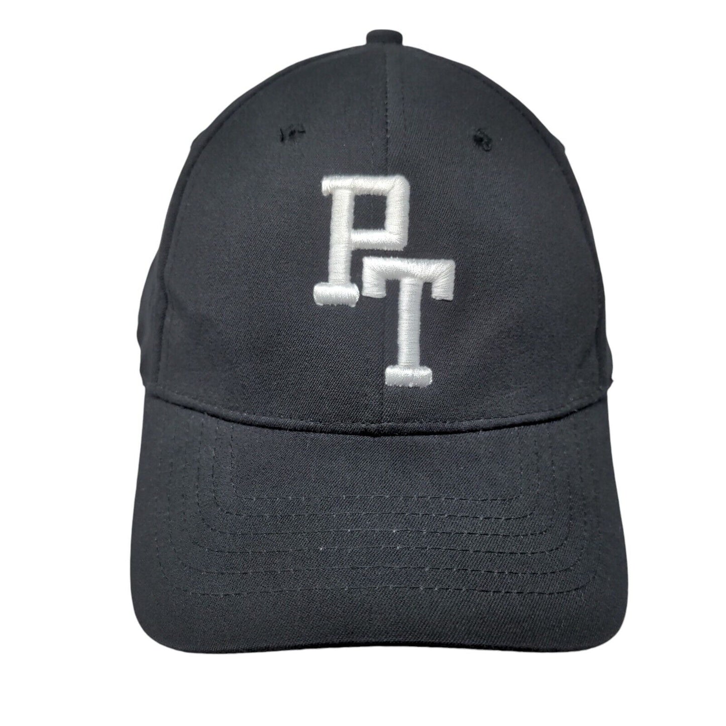 PT Poker Fitted Hat Black L/XL Embroidered 6 Panel NU-Fit Patent by KC Caps