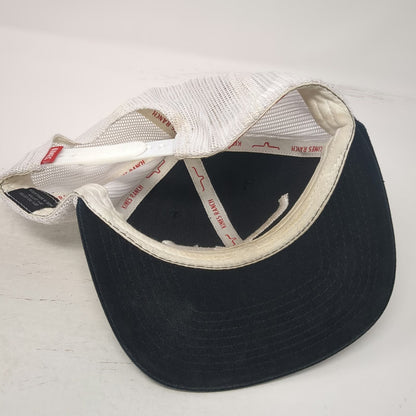 Kimes Ranch Trucker Hat Black White One Size Mesh Snapback Longhorn Steer Logo