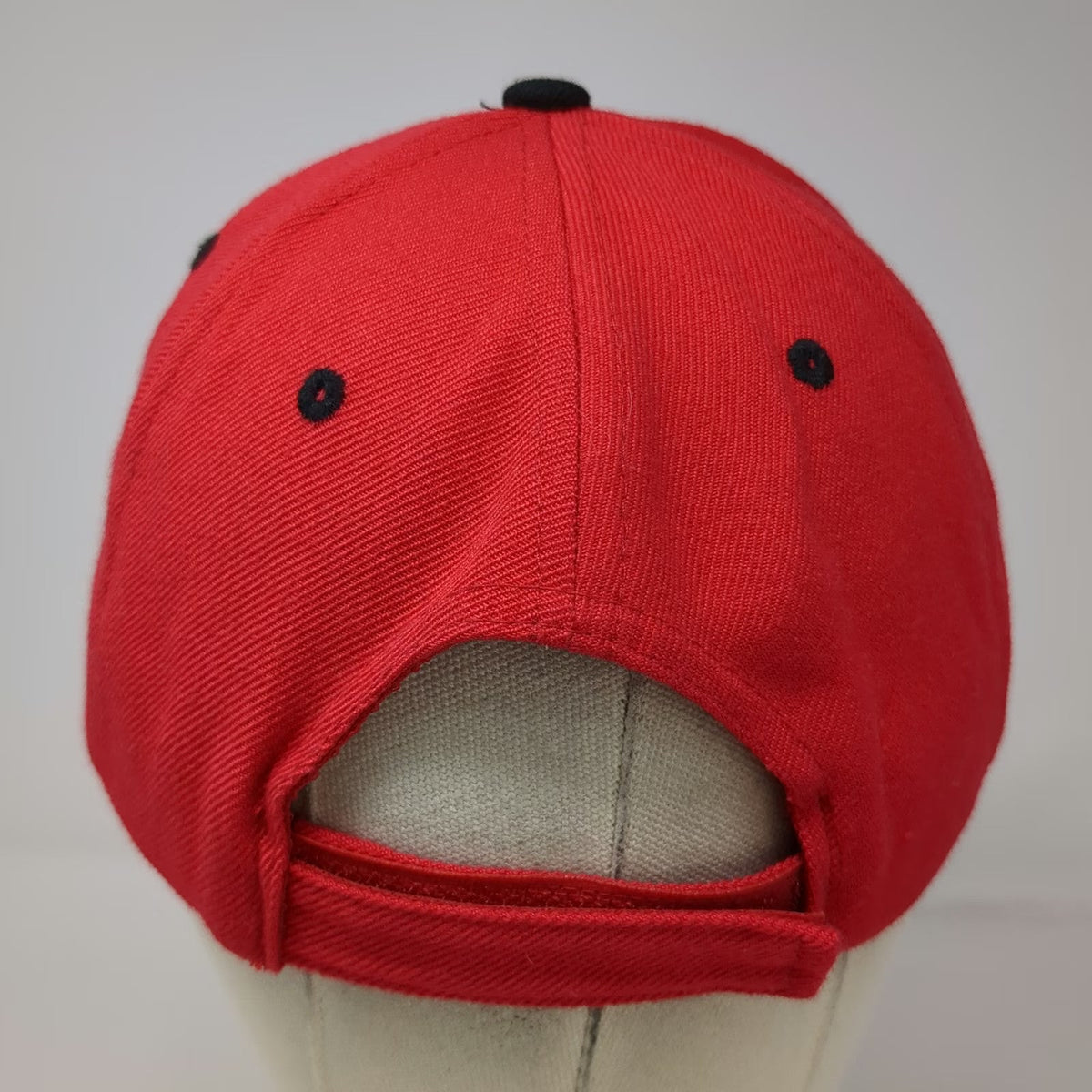 Red Baseball Cap OSFM Boy Scouts Troop 9 Stamford CT Strapback Logo Black Hat