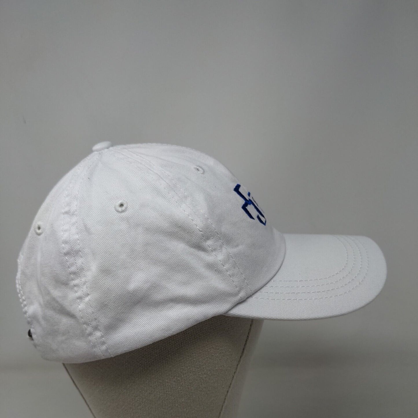 Baptist Health Slideback Hat White OSFA Adjustable Embroidered Logo 6 Panel