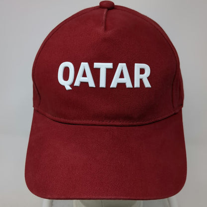 QFA 5 Panel Red Hat One Size Official Qatar Football Association Soccer Cap