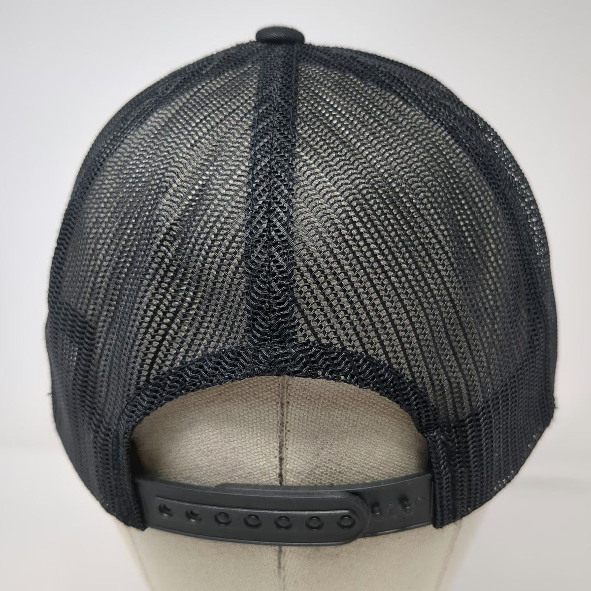Sport-Tek Trucker Hat Black One Size Frontier Feathers Farm Patch Mesh Snapback