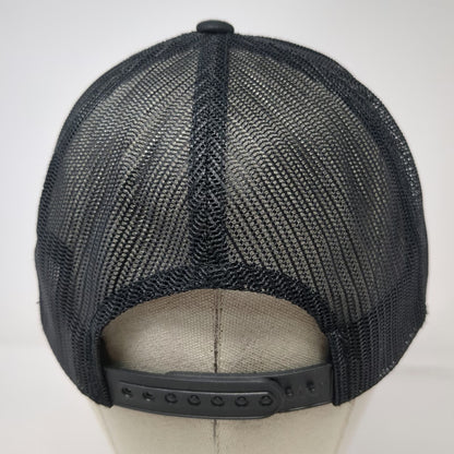 Sport-Tek Trucker Hat Black One Size Frontier Feathers Farm Patch Mesh Snapback