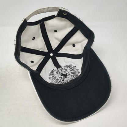 Express Baseball Cap White One Size Heraldic Lion Crest Contrast Stitch Hat