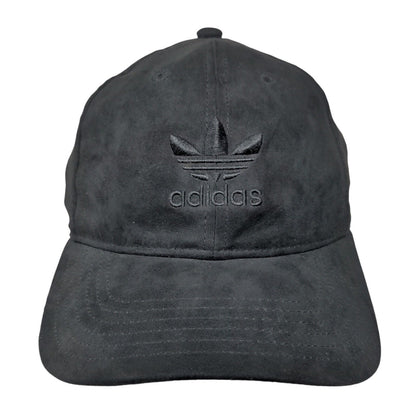 Adidas Trefoil Slideback Hat Black OSFM Embroidered Logo 3 Stripes