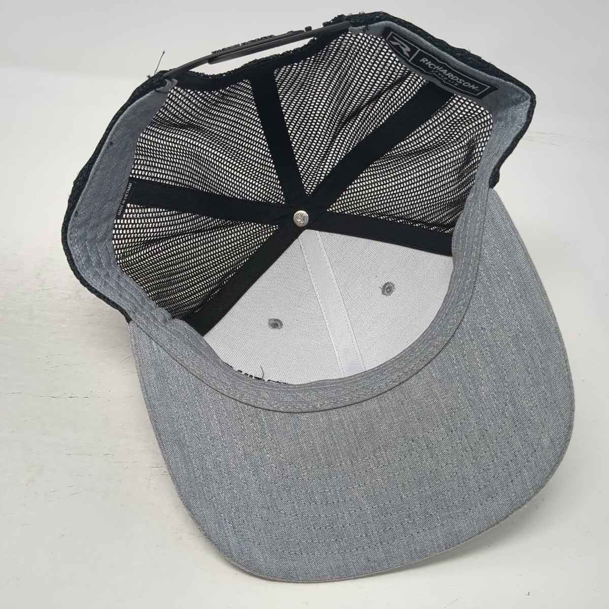 Richardson Trucker Hat Gray One Size Mesh Back Snapback Silver Creek Logo