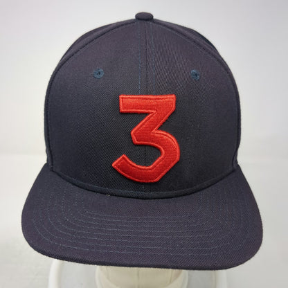 New Era Snapback Blue One Size Chance The Rapper 3 Hat Embroidered Logo 6 Panel