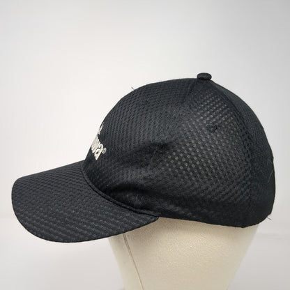 Wawa Baseball Cap Black One Size Performance Mesh Strapback Hat logo Embroidered