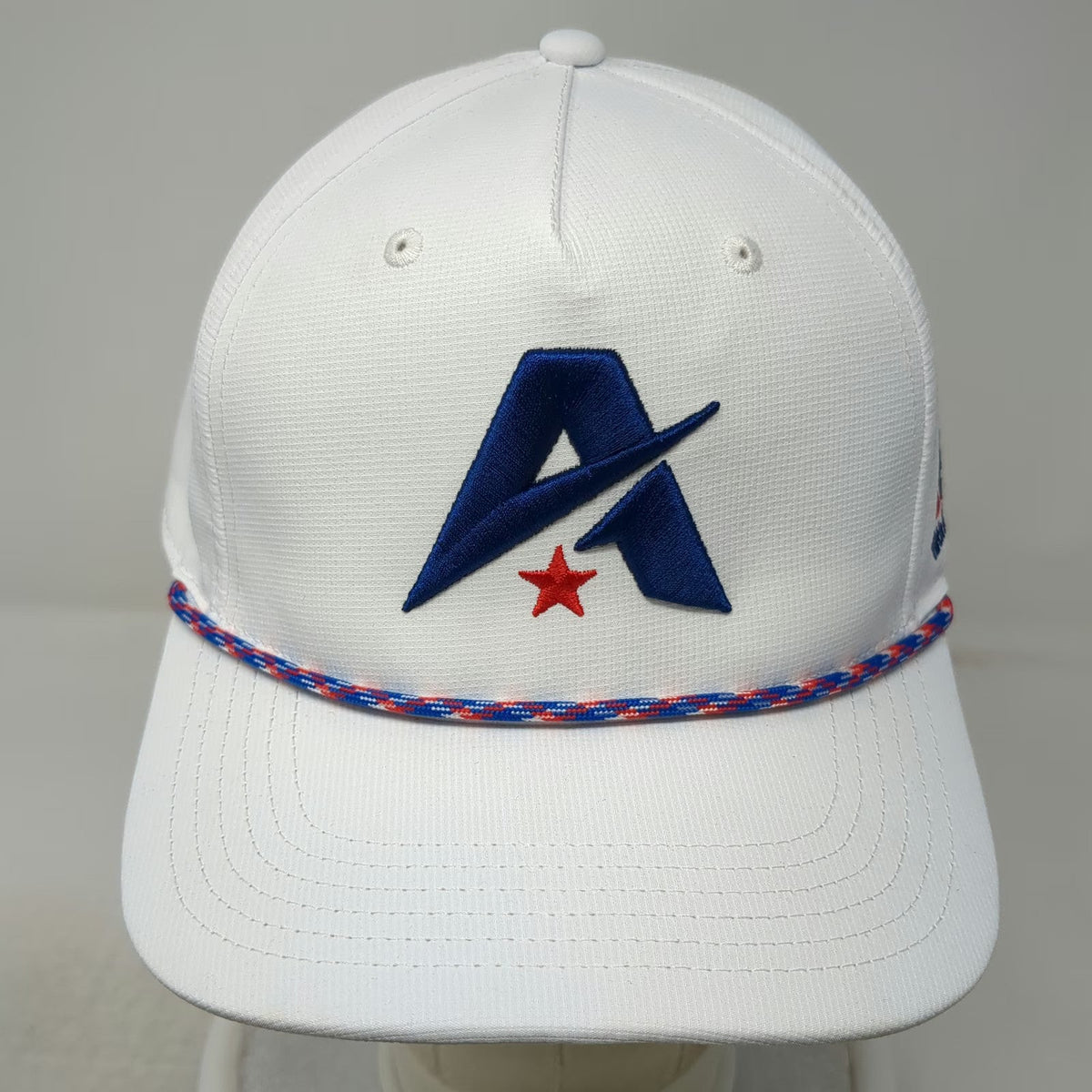 Cap America 5 Panel White One Size Hat Demo Day 10th Anniversary Rope Snapback