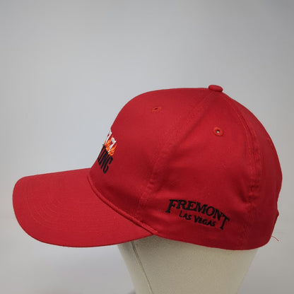 Nissin Cap Red One Size Snapback Hat 777 Blazing Fremont Las Vegas Casino Logo