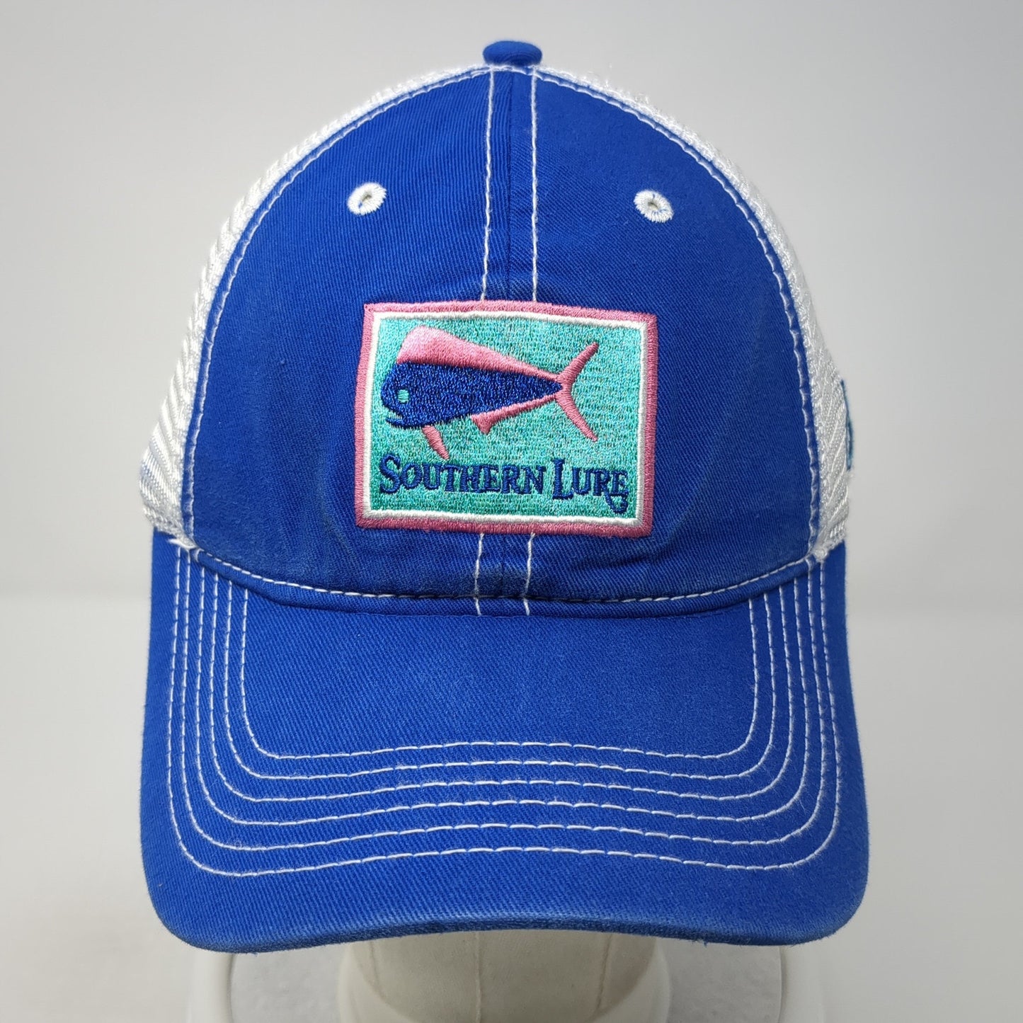 Southern Lure Snapback Trucker Hat Blue One Size Mesh Back Adjustable
