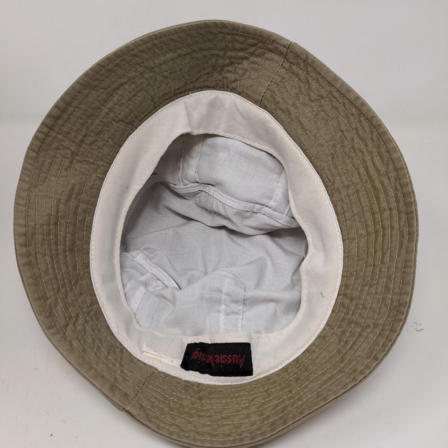 Aussie Design Men's Bucket Hat Tan Embroidered Spell Out Logo Kangaroos