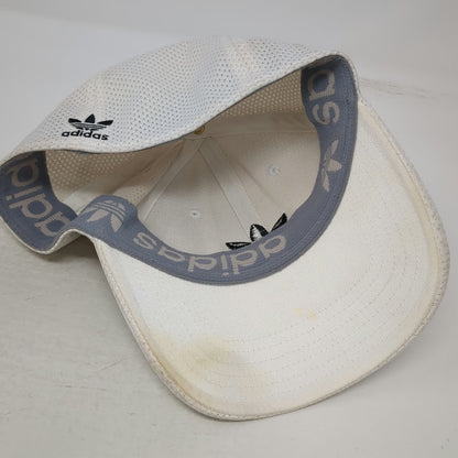 Adidas Baseball Cap White M Mesh Trefoil Hat Fitted Stretch Breathable Sport