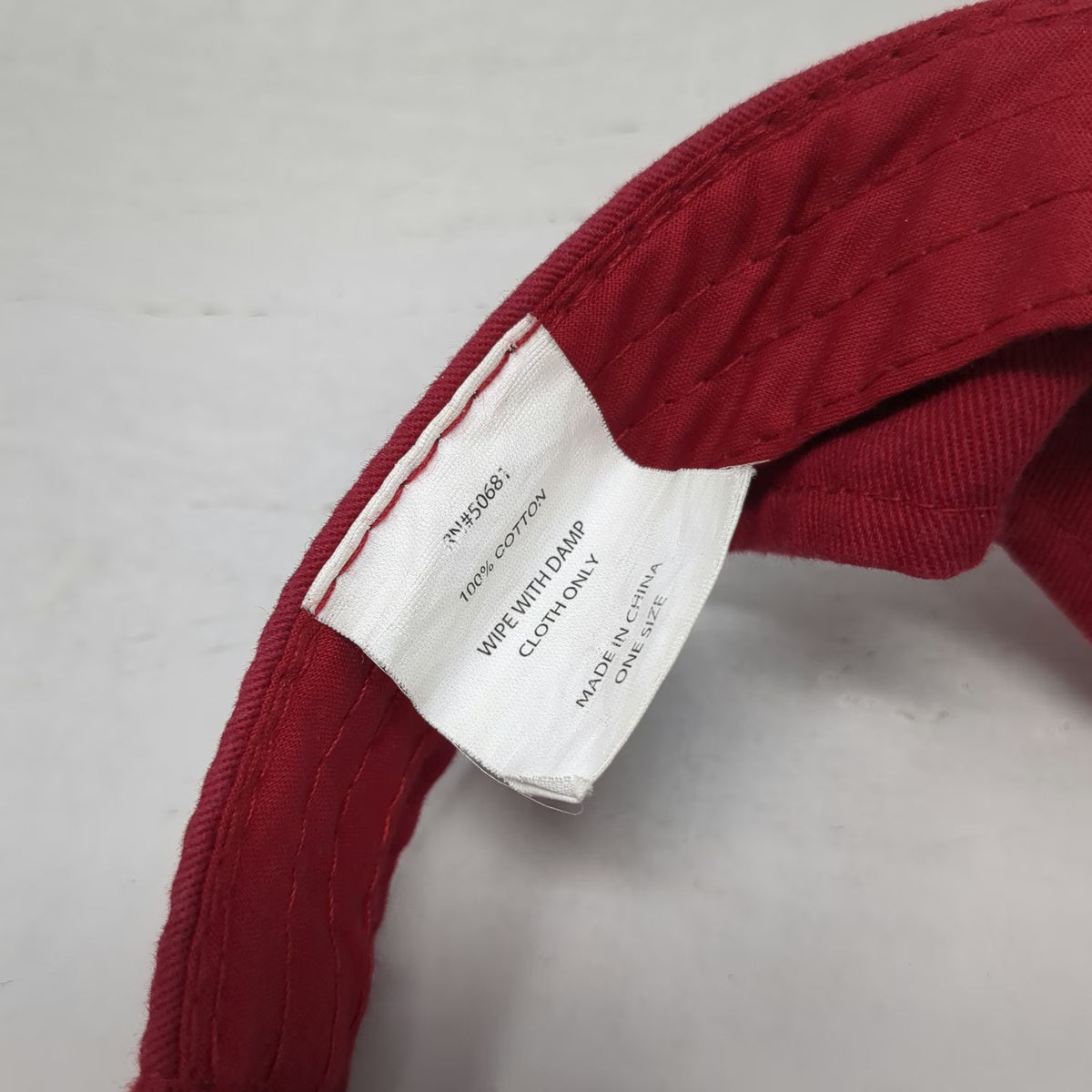 Adams Wendy's Dave Thomas Foundation Red Visor Hat One Size Cotton Strapback