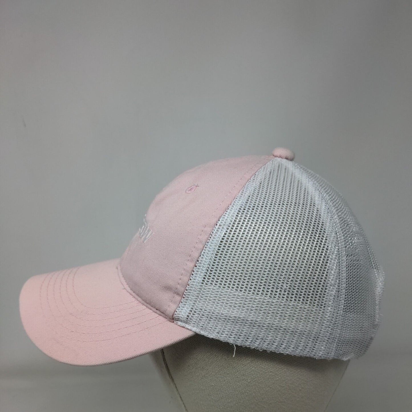 Cox Saw Strapback Mesh Back Trucker Hat Pink OSFM Colorblock Outdoor Cap