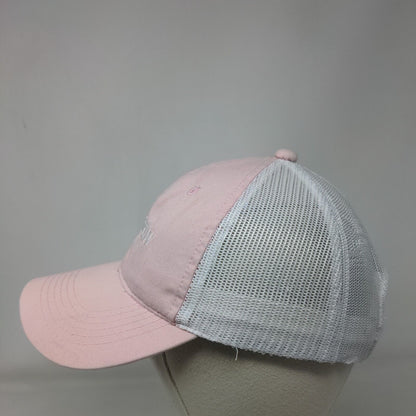 Cox Saw Strapback Mesh Back Trucker Hat Pink OSFM Colorblock Outdoor Cap