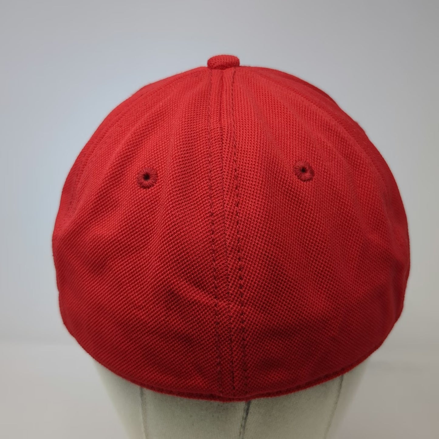 Under Armour Baseball Cap Red L BF Blue Logo Fitted Stretch Fit HeatGear Hat