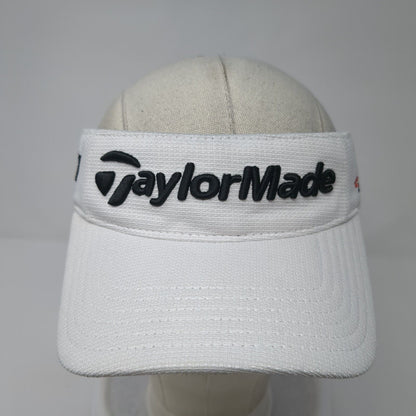 TaylorMade Strapback Sun Visor Hat White One Size Burner R11 Embroidered