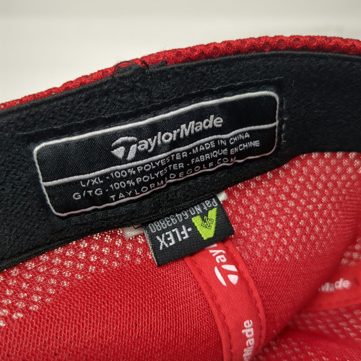 TaylorMade Baseball Cap Red XL SLDR Tour Preferred Mesh Back Fitted Golf Hat