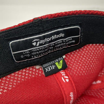 TaylorMade Baseball Cap Red XL SLDR Tour Preferred Mesh Back Fitted Golf Hat