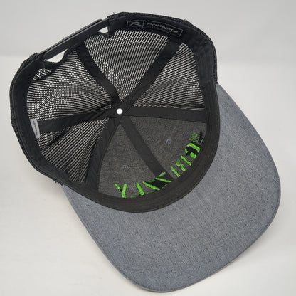 Team Grizzly Motorsports Snapback Trucker Hat Gray Large Mesh Back Richardson