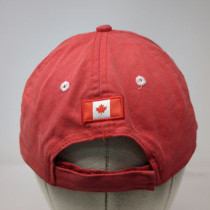 The Home Game Canada Hockey Red Baseball Cap One Size Strapback Maple Leaf Hat