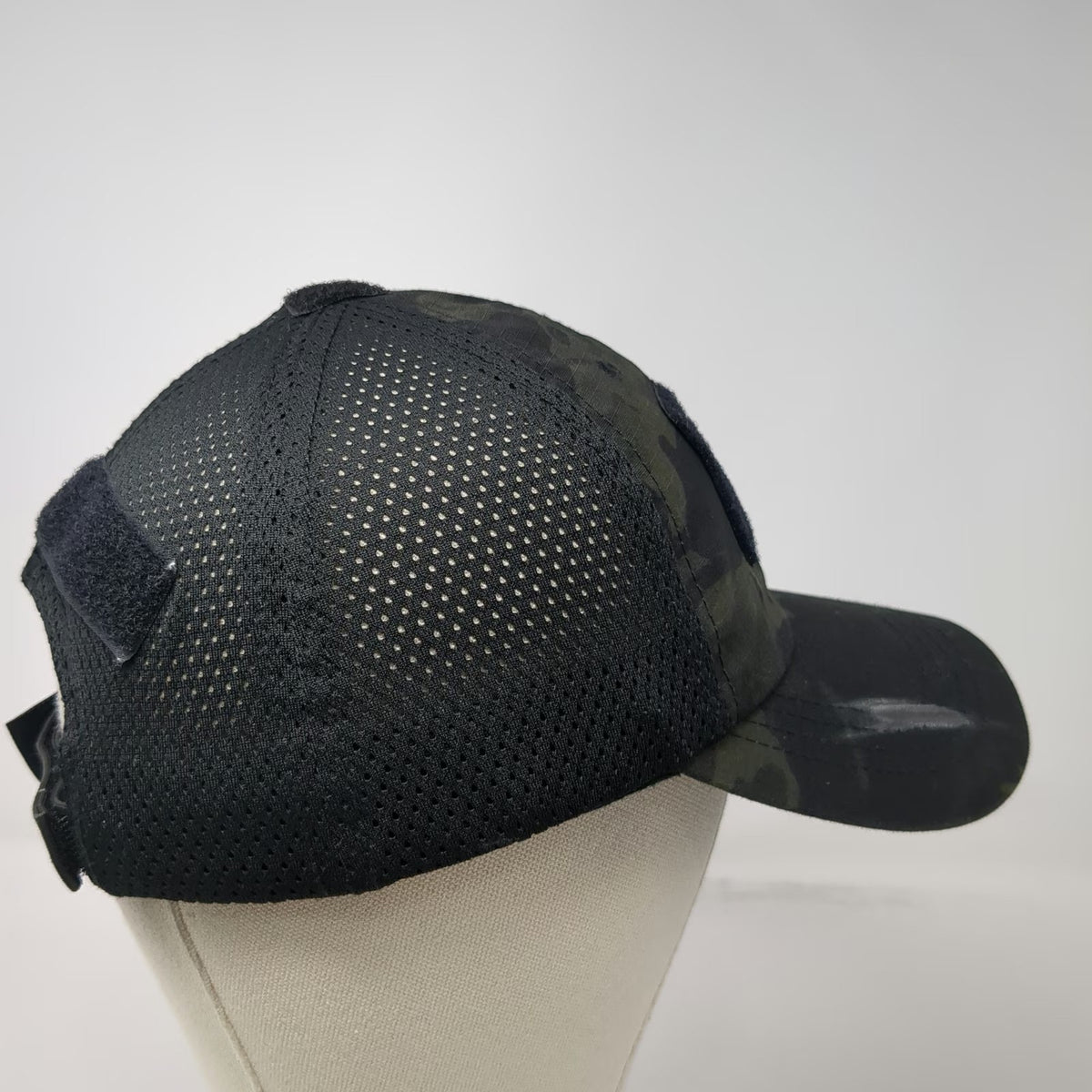 Condor Baseball Cap Black Camo Tactical Mesh Back Patch Area One Size Hat
