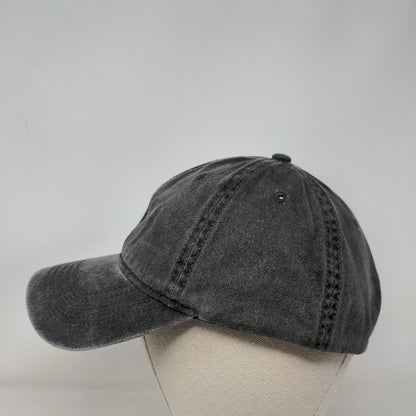 Unbranded Slideback Hat Gray One Size Adjustable Solid 6 Panel Blank