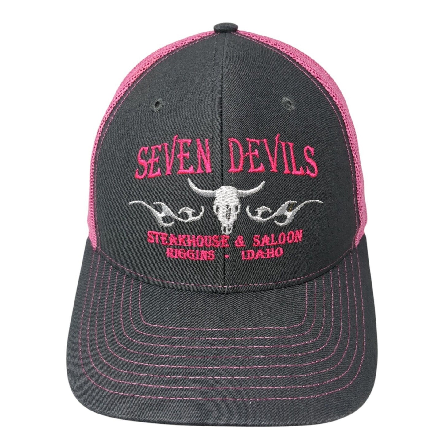 Seven Devils Snapback Trucker Hat Multi One Size Mesh Back Colorblock