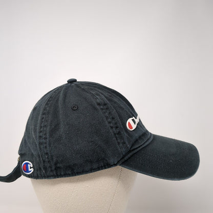 Champion Spell Out Slideback Hat Black One Size Adjustable Embroidered