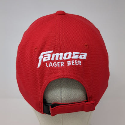Famosa Lager Beer Strapback Hat Red One Size Hybrid Flexfit 110 Yupoong