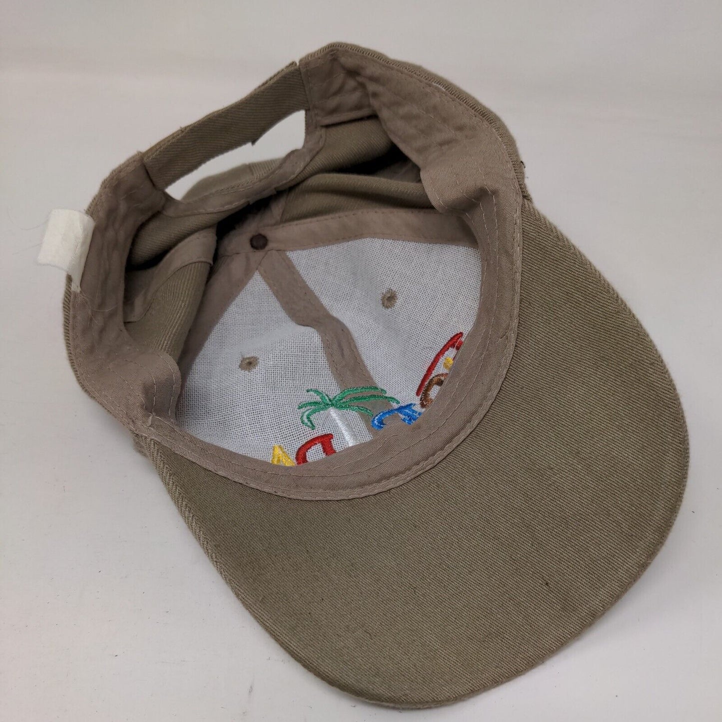 Florida Strapback Hat Tan OSFA Adjustable Embroidered 6 Panel Solid