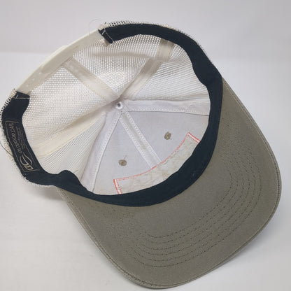 Fish Patch Snapback Trucker Hat Brown One Size Mesh Back Outdoor Cap
