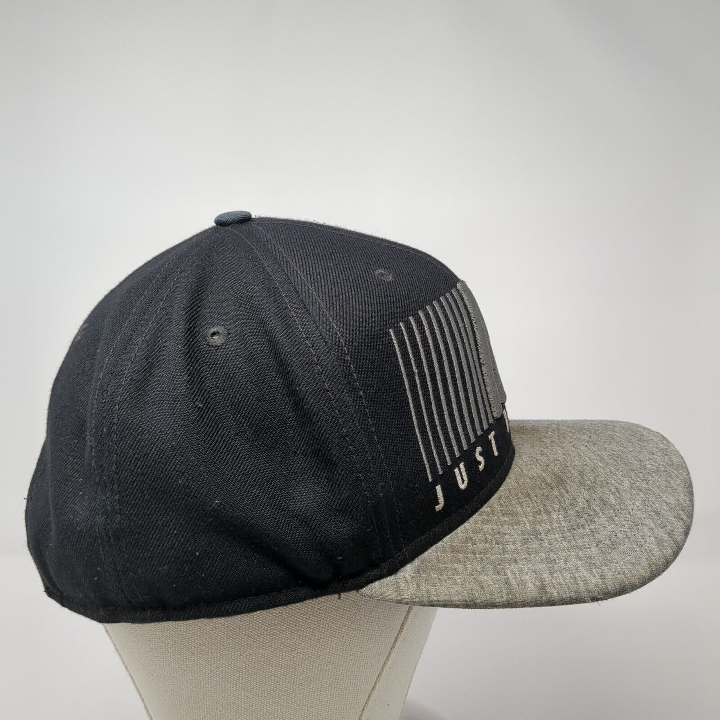 Nike Just Do It Snapback Hat Black One Size Adjustable Embroidered 6 Panel