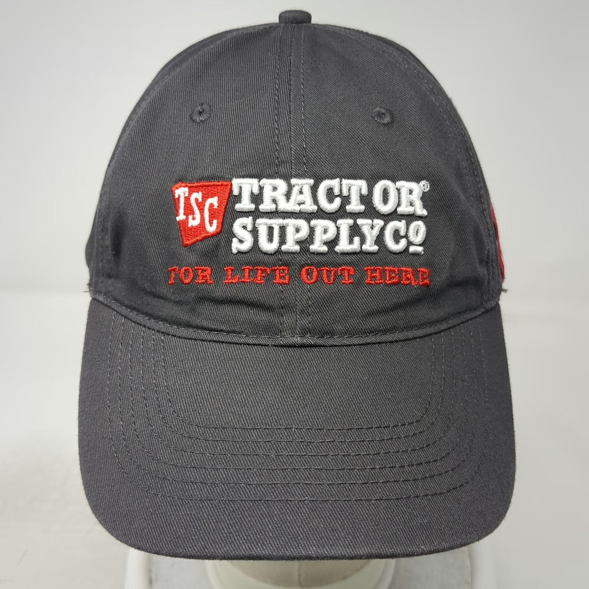 Tractor Supply Co Baseball Cap Gray One Size Slideback Hat TSC Since 38 Logo