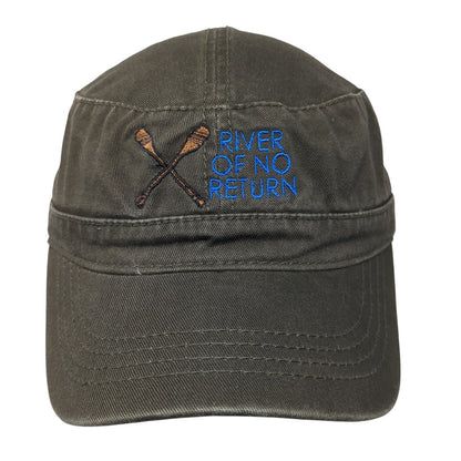 River Of No Return North Fork Idaho Cadet Army Cap Brown OS Adjustable Otto