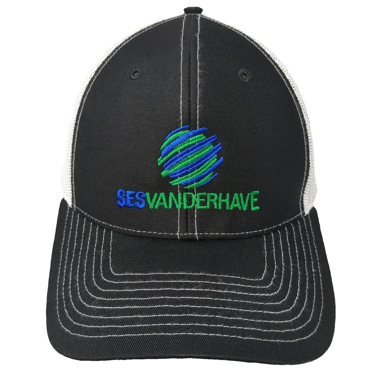 Richardson Trucker Hat Black One Size SESVANDERHAVE Blue Green Mesh Snapback