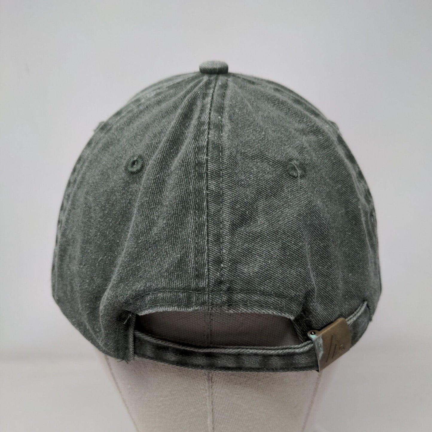 Jameson Slideback Hat Green OSFA Adjustable Embroidered Vented Holes 6 Panel