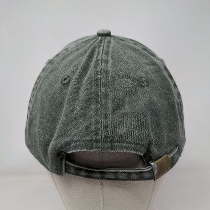 Jameson Slideback Hat Green OSFA Adjustable Embroidered Vented Holes 6 Panel
