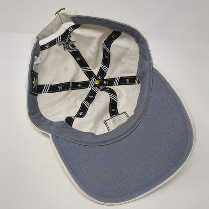 Adidas Slideback Hat White One Size Adjustable Embroidered Patch Logo Cotton